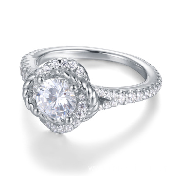 single halo moissanite diamond engagement rings